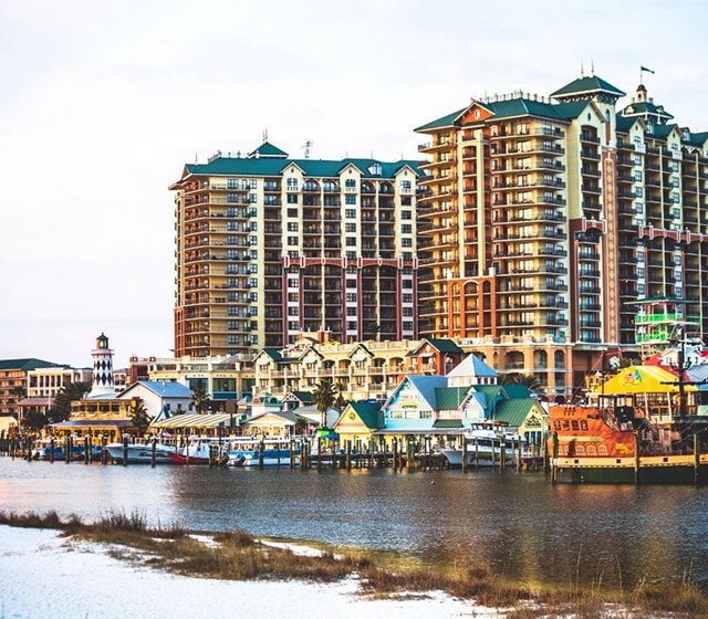 Beachfront condominium towers in Destin, FL